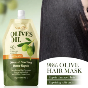 Silky Smooth Strength – Deep Repair Olive Oil Hair Mask